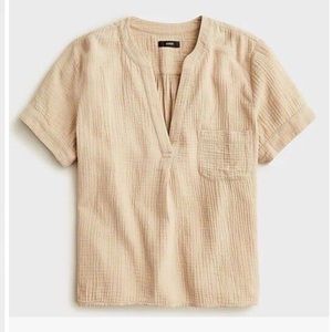JCrew Soft Gauze Popover Top